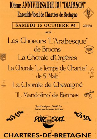Affiche concert Chartres